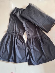 Elegant Black Sharara Set with Dupatta