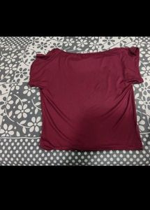 Maroon Cowl Neck Top