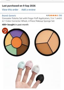 Concealer Palette and Makeup Sponge Set