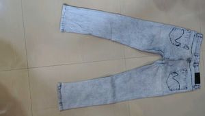 Men's Washed Denim Jeans