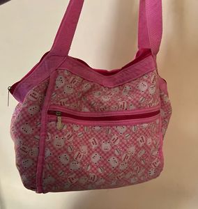 Cute Pink Cartoon Print Shoulder/Tote Bag