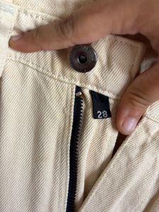 Cream Cargo Jeans
