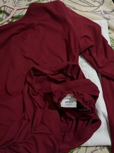Chic Maroon Long Sleeve Top