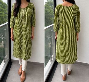 Green Striped Kurti