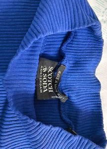 Blue Ribbed Top