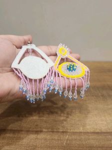 Boho Beaded Chandelier Earrings