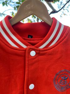 Orange &amp; White Varsity Jacket