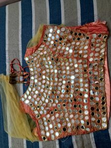 peach lehnga choli