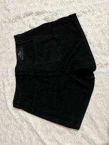 Black Button-Up Skort