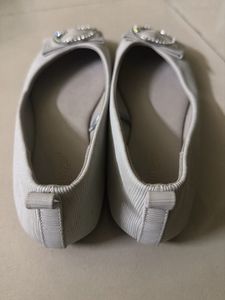 Elegant Silver Ballet Flats(never used)