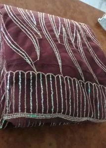 Unstitched Material Embroidered Kurta Set with Dup