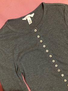 H&amp;m Button-Up Long Sleeve Top