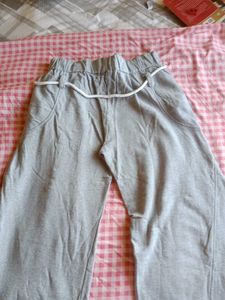 Gray Wide Leg Sweatpants