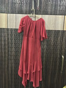 Ruffle Hem Midi Dress