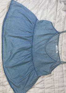 Denim Babydoll Style Top