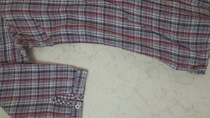 pink lavender checked shirt for ladies