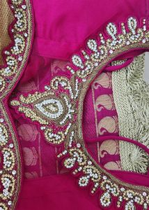 Pure Georgette Brocade Zariwork Anarkali Suit