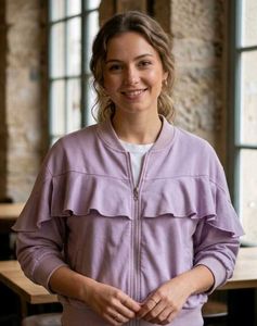 🇺🇸🇨🇦Doublefocus Lilac Ruffle  Jacket🇨🇦