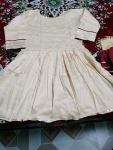 Elegant Cream &amp; Maroon Sharara Set