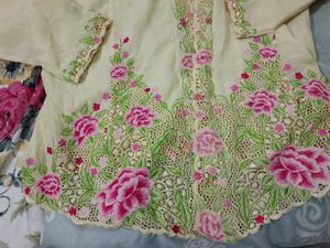 Embroidered Yellow Kurta