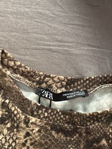 Snake Print Long Sleeve Mini Dress