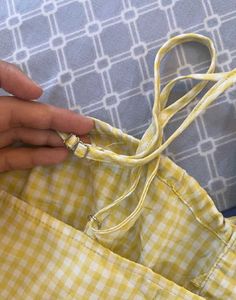 Cute Yellow Gingham Crop Top