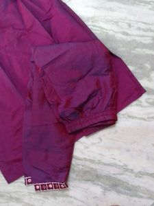 Elegant Purple Kurta Set with Mirror Work