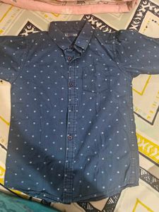 Boys Blue Star Print Shirt