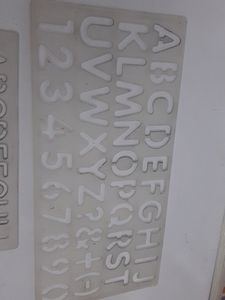 Plastic Stencil Of Alpabet And Numbers( Large,medium, Small)Large 800 Coins, Medium 600 Coins, Small 400 Coins