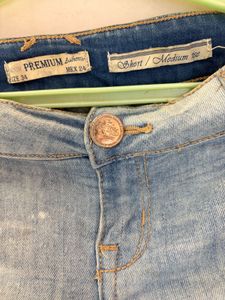Stylish Patchwork Denim Shorts