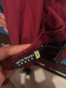 Burgundy Mini Dress