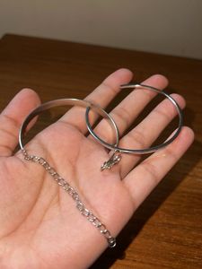 Elegant Silver Tone Bangle Set