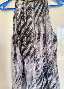 Chic Animal Print Halter Top
