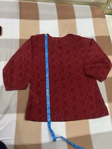 Chic Eyelet Long Sleeve Blouse