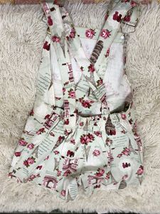 Parisian Rose Print Overalls