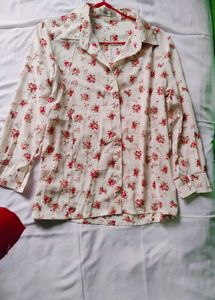 Floral Print Button-Up Shirt