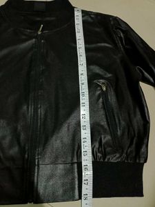 Leather Look Stylish Jacket For Womens Black