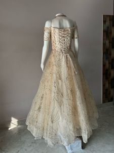 luxury Off-Shoulder Embellished Gown