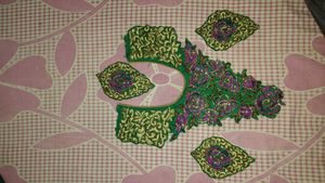 Embroidered Neck Patchwork  unstitched material