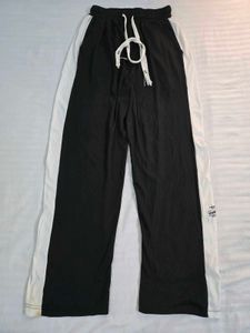 stretchy Black & White Track Pants waist 30