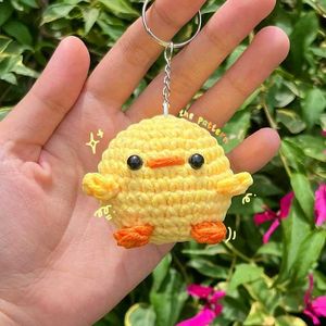 Cute Crochet Duck Keychain