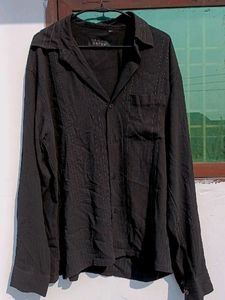 Vintage Black Button-Up Shirt