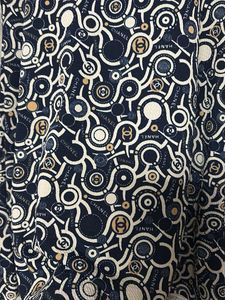 Navy &amp; White Pattern Dress