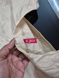 Elegant Beige Linen Kurta