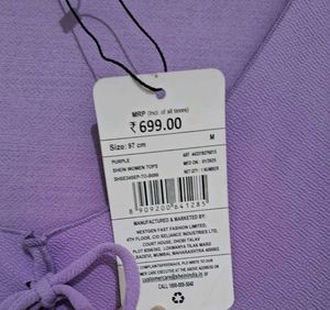 Lavender Tie-Front Crop Top