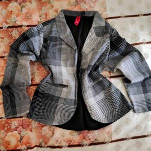 Classic Plaid Blazer Jacket
