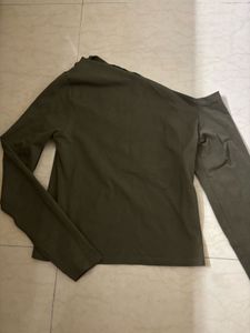 Stylish Olive Green One-Shoulder Top