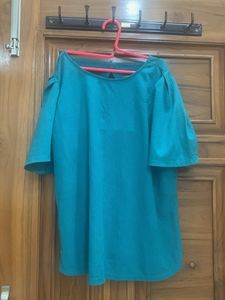 Teal Textured Tunic Top