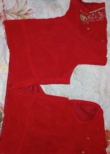 Red Blouse 👚 Big Back
