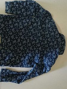 Chic Denim Jacket with Star Print for 9-10 years